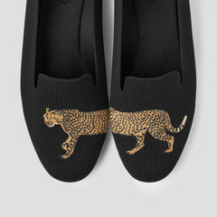 Round-Toe Embroidered Loafers (Audrey)