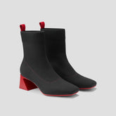 Square-Toe Water-Repellent Block Heeled Boots (Regina Pro)