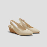 Almond-Toe Slingback Wedge Sandals (Tamia Slingback Wedge Pro)