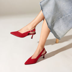 Pointed-Toe Slingback Heels (Addison)