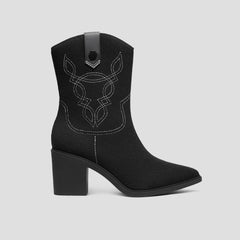 Pointed-Toe Western Ankle Boots (Wesley)
