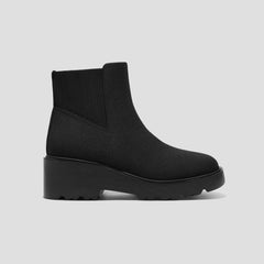 Round-Toe Chunky Platform Travel Boots (Everly)
