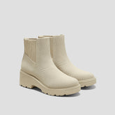 Round-Toe Chunky Platform Travel Boots (Everly)