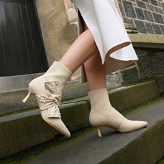 Pointed-Toe Ankle Heel Boots (Athena)