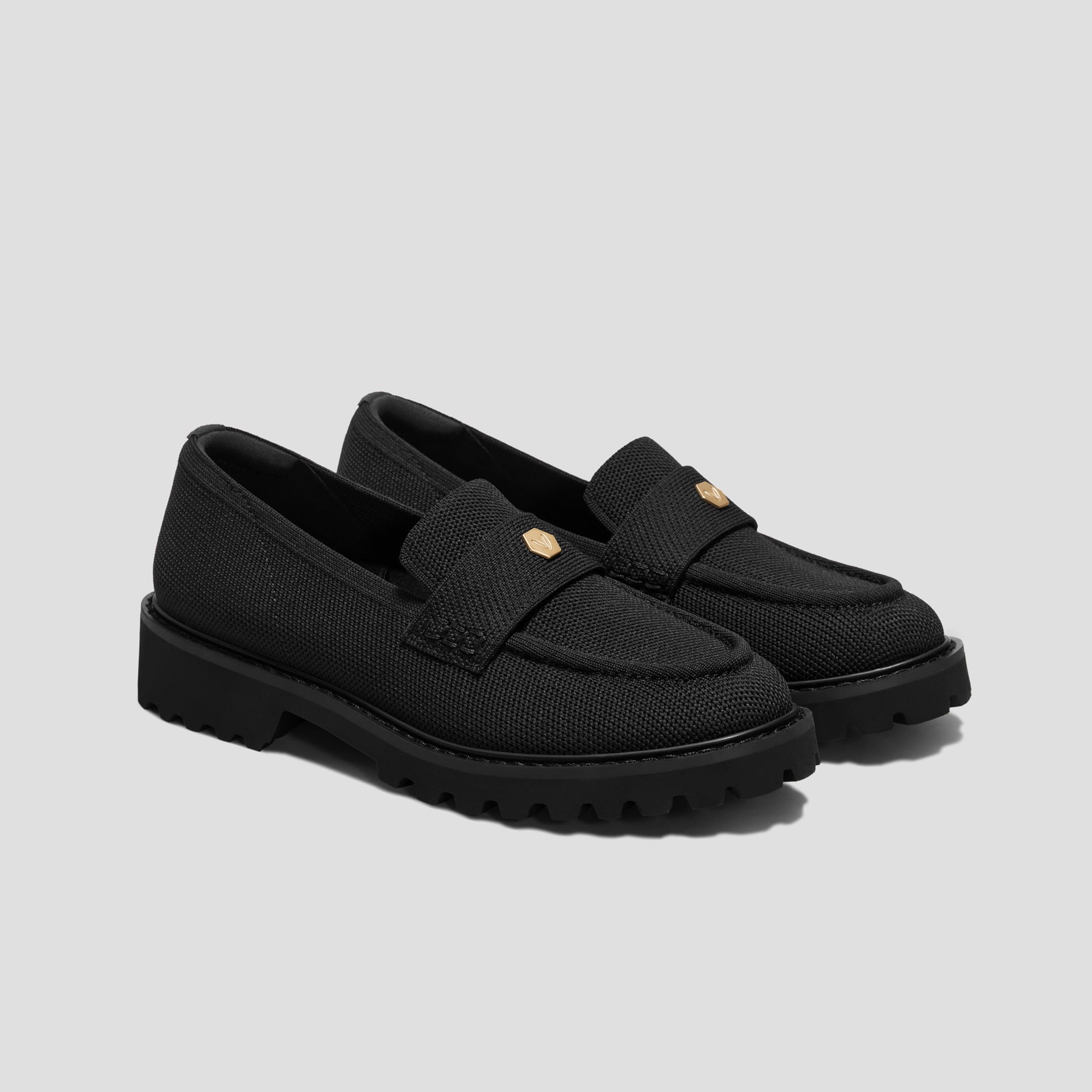 Round-Toe Platform Chunky Heel Loafers (Francesca)
