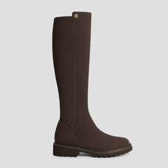 Round-Toe Stretchy Wool Knee-High Boots (Filipa)
