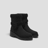 Fluffy Round-Toe Platform Chunky Wedge Boots (Emilia)