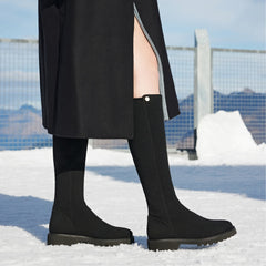 Round-Toe Stretchy Wool Knee-High Boots (Filipa)