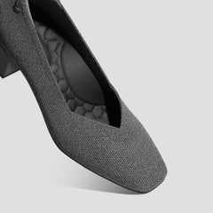 Square-Toe Stress Free Chunky Heels (Megan)