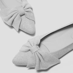 Pointed-Toe Bow Flats (Azura)