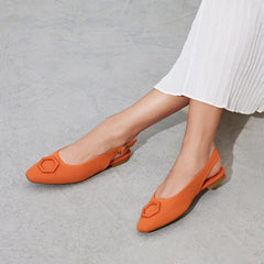 Mini Square-Toe Slingback Sandals (Kalina)