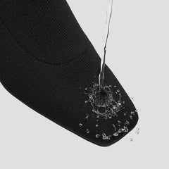 Square-Toe Water-Repellent Block Heeled Boots (Regina Pro)