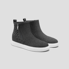 Round-Toe Hidden Wedge Sneakers (Casey)