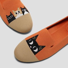 Round-Toe Embroidered Loafers (Audrey)