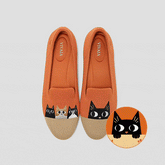 Round-Toe Embroidered Loafers (Audrey)