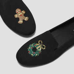 Round-Toe Embroidered Loafers (Audrey)