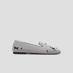 Round-Toe Embroidered Loafers (Audrey)