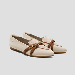 Pointed-Toe Aria Crisscross Loafers (Marvis)