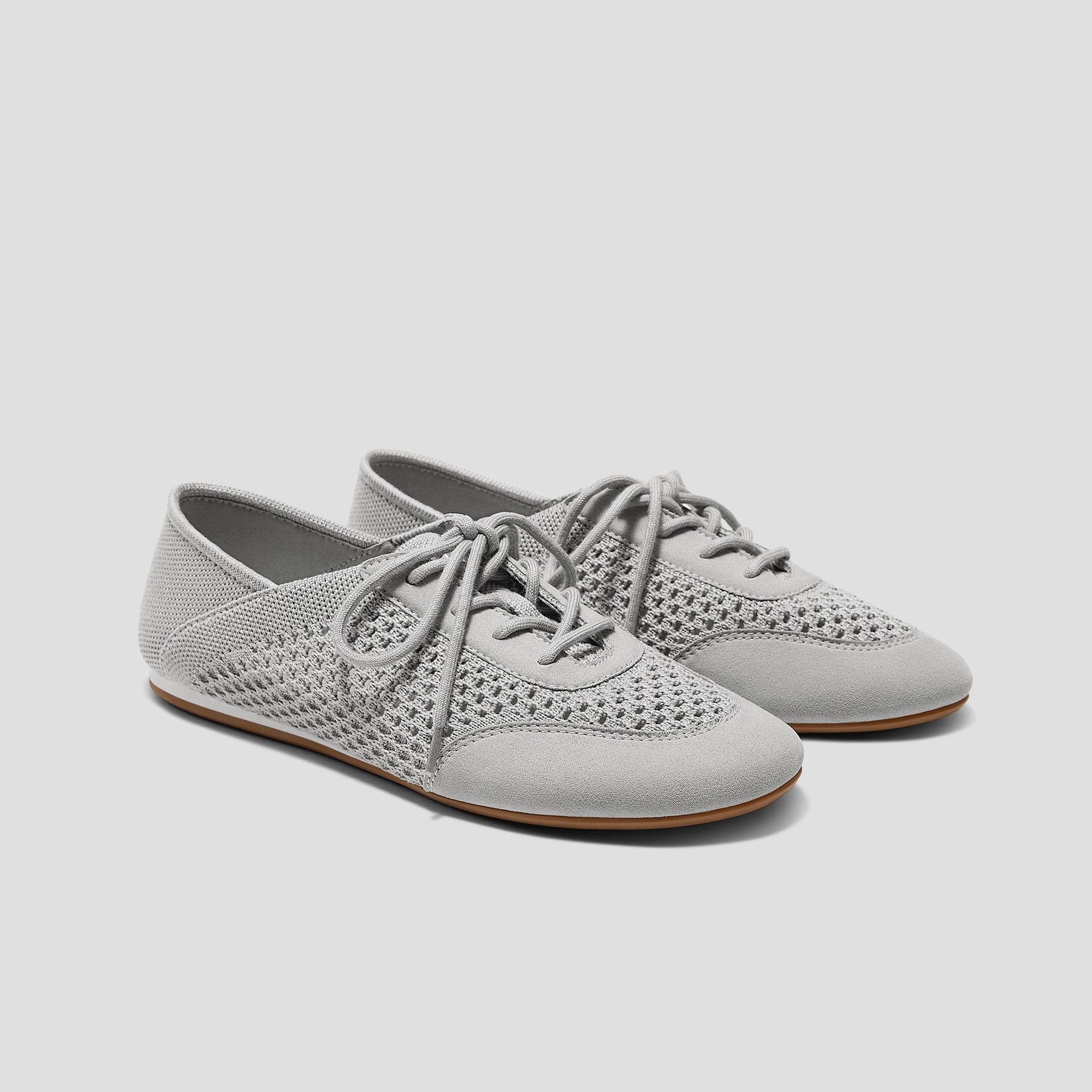 Round-Toe Lace-Up Mesh Sneakers (Yara)