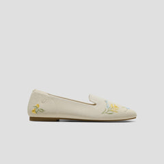 Healing Garden | Round-Toe Embroidered Loafers (Audrey)
