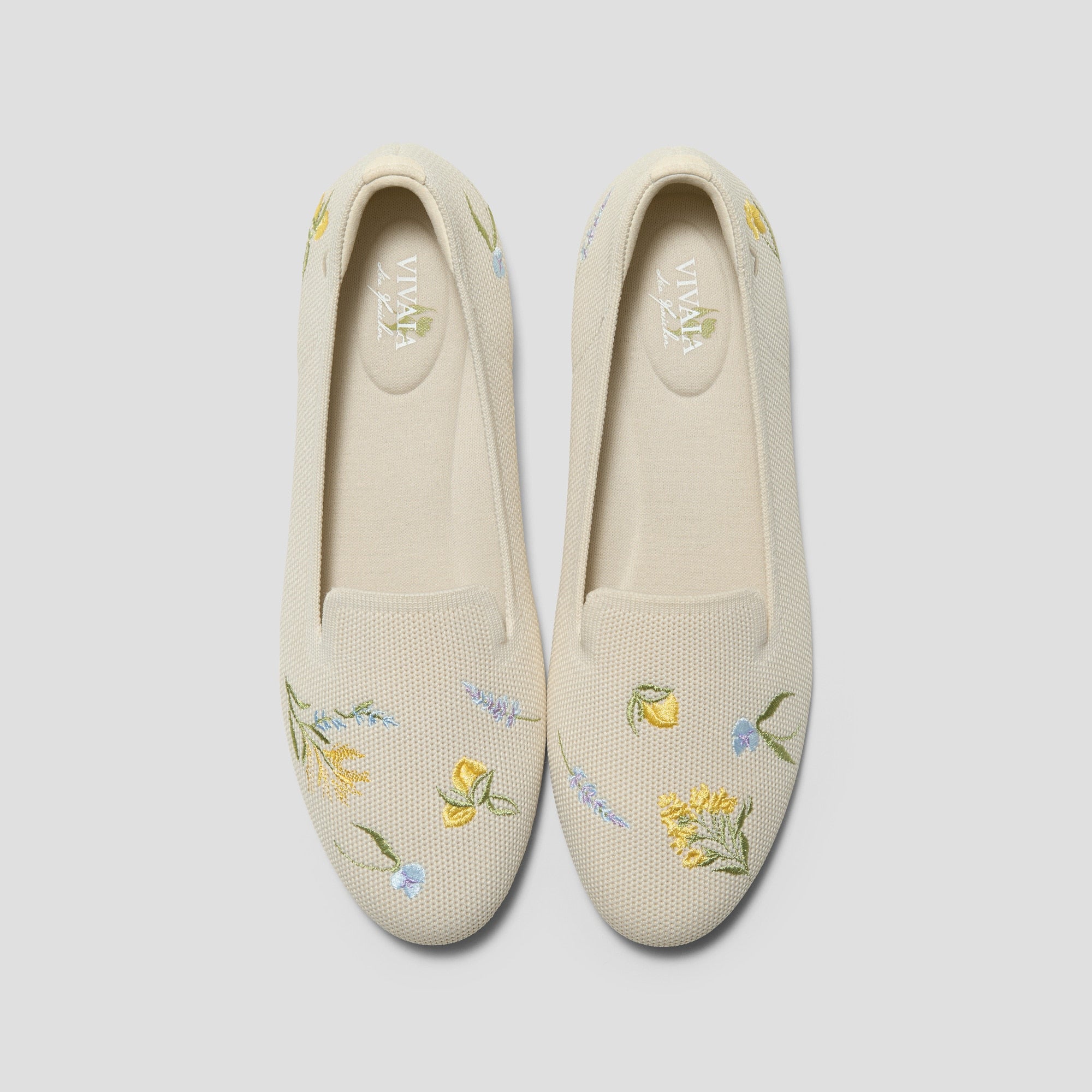 Healing Garden | Round-Toe Embroidered Loafers (Audrey)