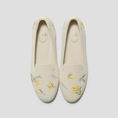 Healing Garden | Round-Toe Embroidered Loafers (Audrey)