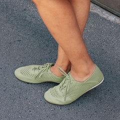Round-Toe Lace-Up Mesh Sneakers (Yara)