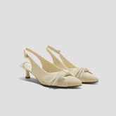 PointEase™ Bow Slingback Heels (Sanna)