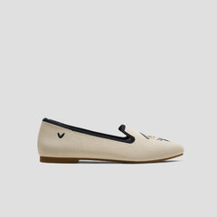 Round-Toe Embroidered Loafers (Audrey)