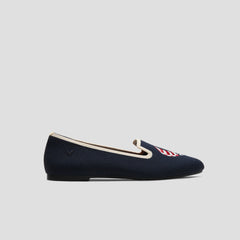 Round-Toe Embroidered Loafers (Audrey)
