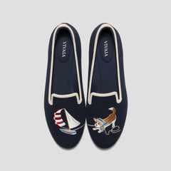 Round-Toe Embroidered Loafers (Audrey)