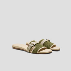 Square-Toe Flat Sandals (Delia)