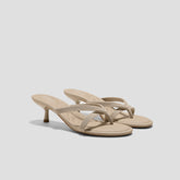 Round-Toe Kitten-Heel Sandals (Emeline)