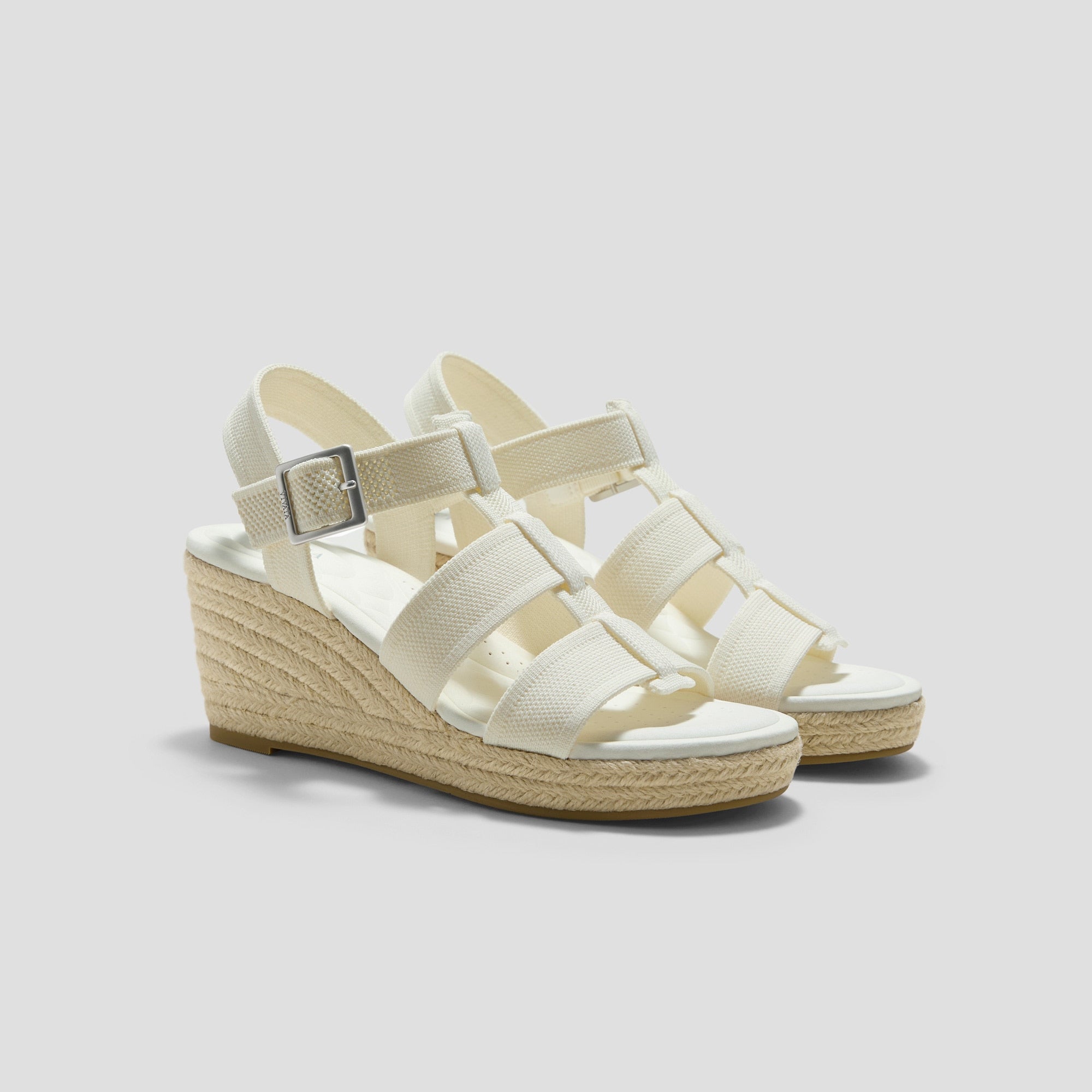 Round-Toe Slingback Wedge Sandals (Skyler)
