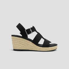Round-Toe Slingback Wedge Sandals (Skyler)