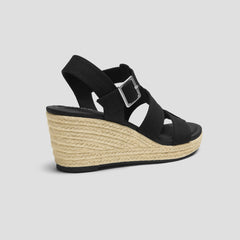 Round-Toe Slingback Wedge Sandals (Skyler)