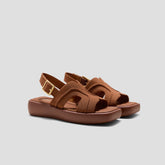 Square-Toe Platform Sandals (Hatty)