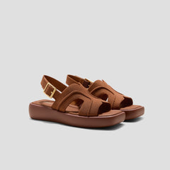 Square-Toe Platform Sandals (Hatty)