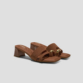 Square-Toe Toe Ring Sandals (Jayna)