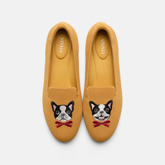 Round-Toe Embroidered Loafers (Audrey)