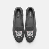 Round-Toe Embroidered Loafers (Audrey)