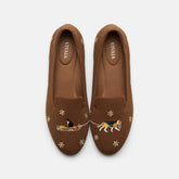 Round-Toe Embroidered Loafers (Audrey)
