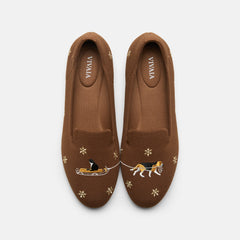 Round-Toe Embroidered Loafers (Audrey)