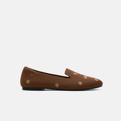 Round-Toe Embroidered Loafers (Audrey)