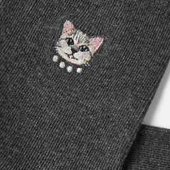 1 Pair Animal Jacquard Crew Socks (Aubrey)