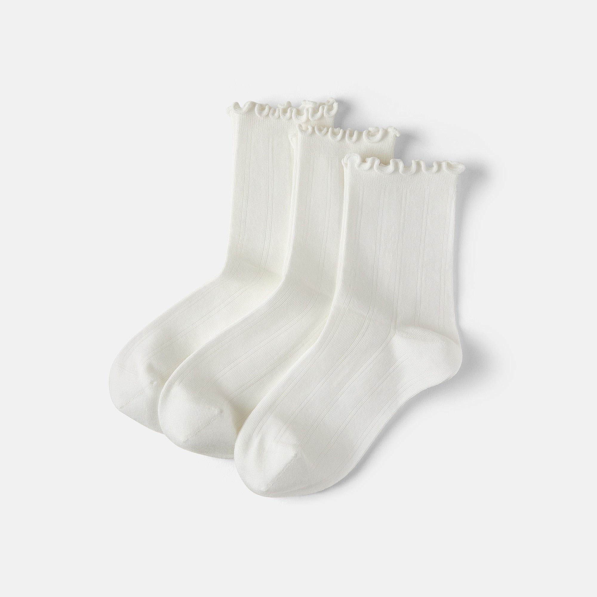 3-Pair Ruffle Crew Socks (Marion)