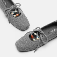 Square-Toe Lace-Up Mary Janes (Miley)