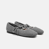 Square-Toe Lace-Up Mary Janes (Miley)