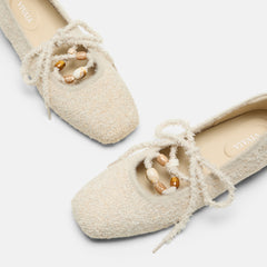 Square-Toe Lace-Up Mary Janes (Miley)
