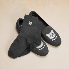 1 Pair Animal Jacquard Crew Socks (Aubrey)